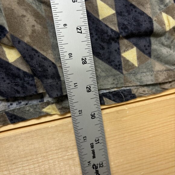 Vintage Rayon Shirt Mens Large Button Up Short Sleeve Geometric Croft & Barrow - Picture 8 of 11